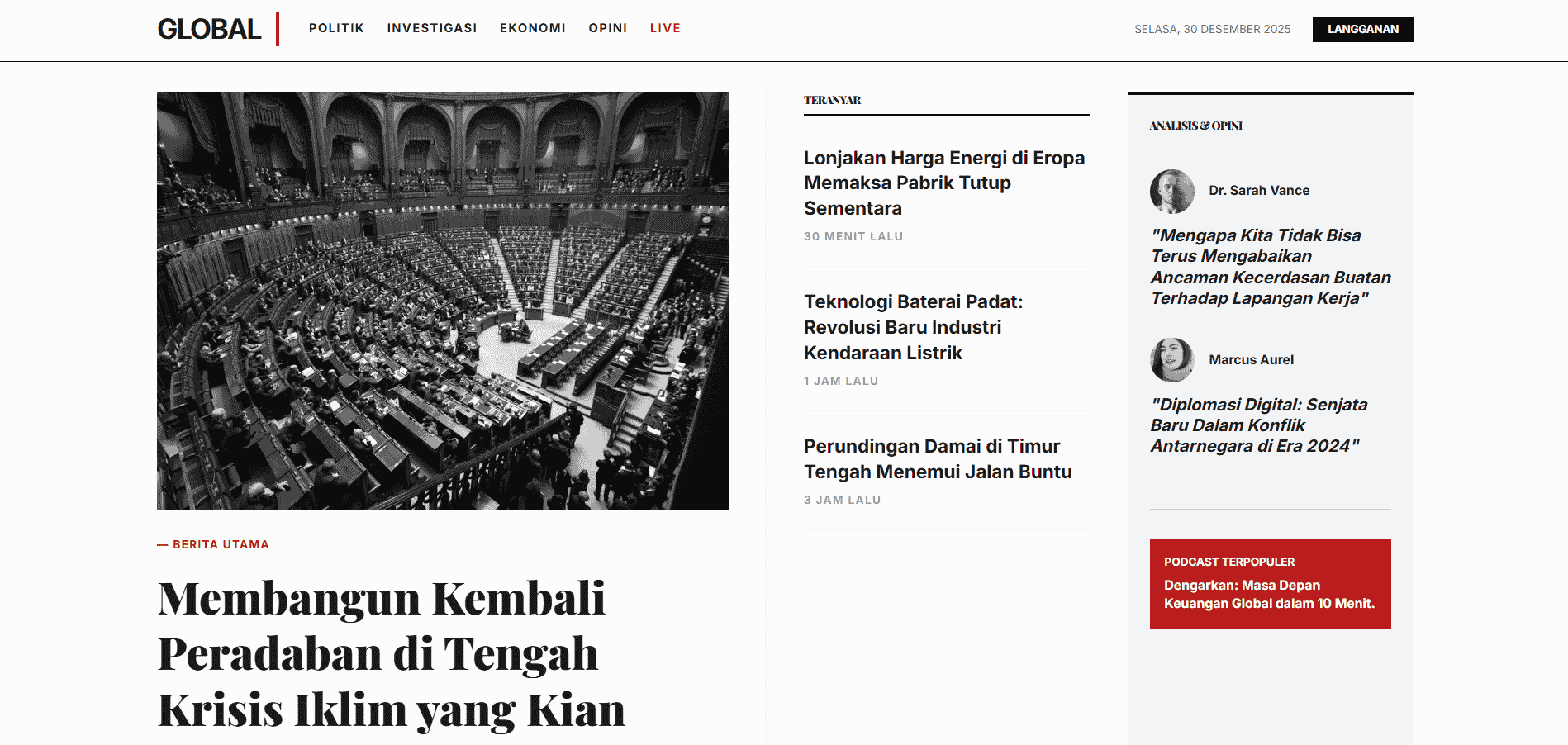 The Global Report - Modern News Portal